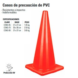 Conos de Precaución de PVC TRUPER