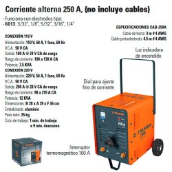 Soldadora de Arco Electrico Corriente Alterna 250 A TRUPER