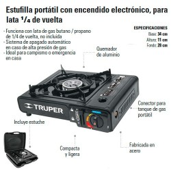 Estufilla Portátil Encendido Electrónico TRUPER