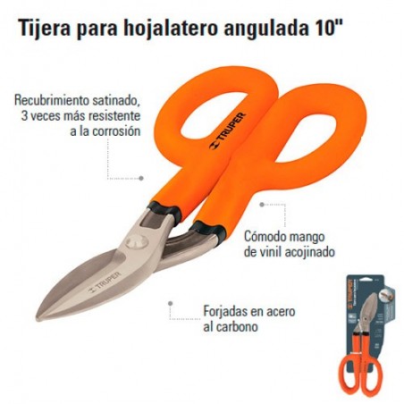 Tijera Para Hojalatero Angulada 10" TRUPER