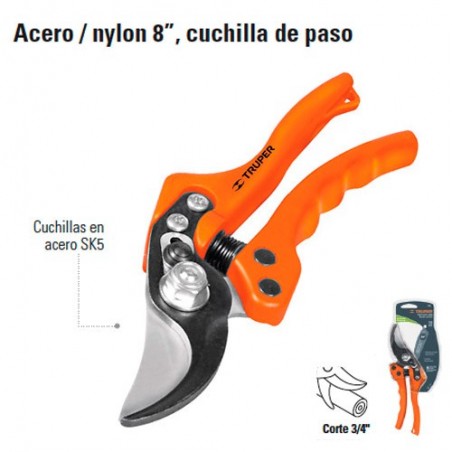 Tijera Para Podar de Acero / Nylon 8" TRUPER