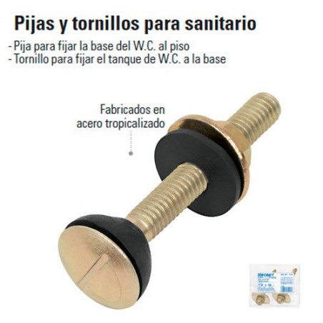 Pijas y Tornillos para Sanitario FOSET