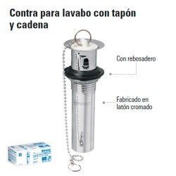 Contra para Lavabo con Tapon y Cadena FOSET