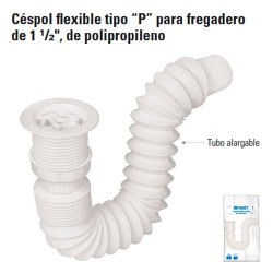 Cespol Flexible Tipo "P" para Fregadero de 1 1/2" FOSET
