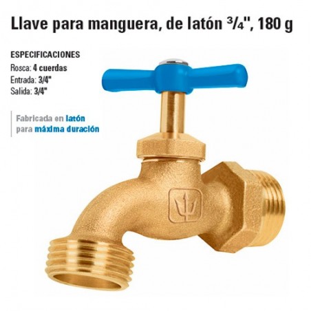 Llave para Manguera, de Laton 3/4" 180 g FOSET