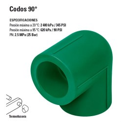 Codo de PP-R 90º TERMOFLOW