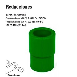 Reducciones de PP-R TERMOFLOW