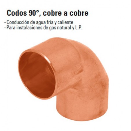 Codo 90º Cobre a Cobre FOSET