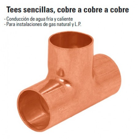 Tee Sencilla de cobre FOSET