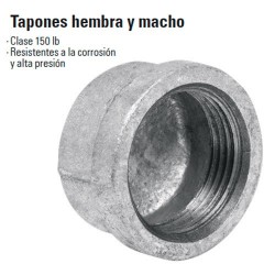 Tapon Hembra y Macho de Acero Galvanizado FOSET