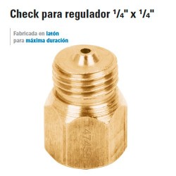 Check para Regulador 1/4" x 1/4" para Gas