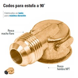 Codo para Estufa a 90º 