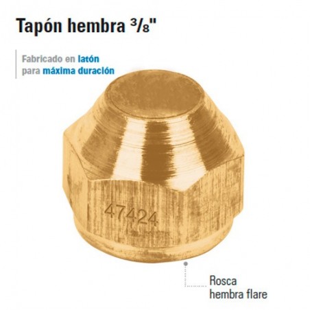 Tapon Hembra 3/8" 