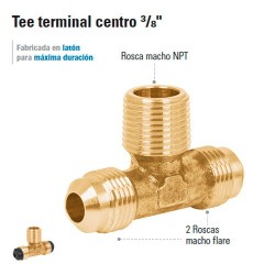 Tee Terminal Centro 3/8"