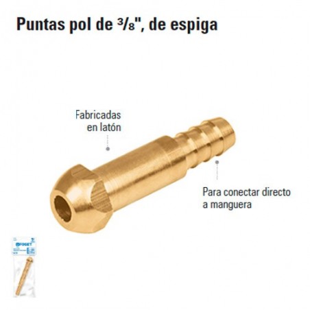 Punta Pol de 3/8" de Espiga