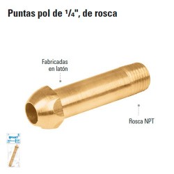 Punta Pol de 1/4" de Rosca