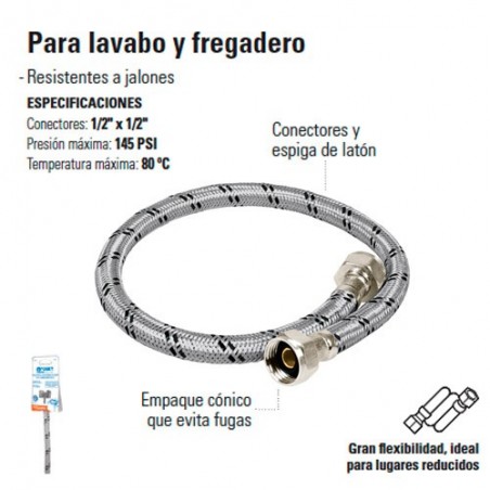 Manguera Flexible para Lavabo y Fregadero