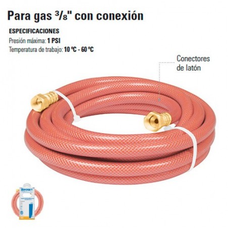 Manguera Para Gas 3/8" con Conexion