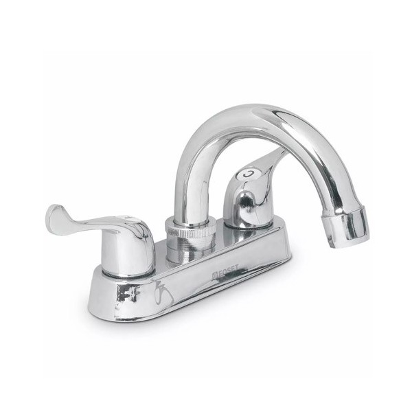 Mezcladora 4" para Lavabo Cuello Curvo / Manerales de Palanca FOSET