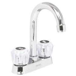 Mezcladora 4" para Lavabo Cuello Tipo Bar / Manerales de Acrilico FOSET