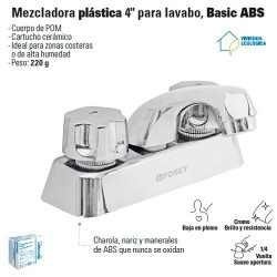 Mezcladora Plastica 4" Para Lavabo FOSET