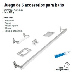 Juego de 5 Accesorios Para Baño FOSET