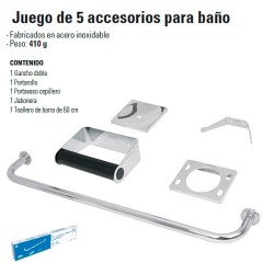 Juego de 5 Accesorios Para Baño FOSET