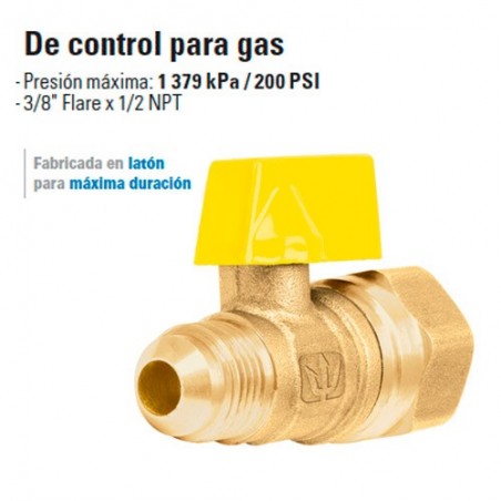 Valvula de Control Para Gas 