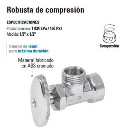 Llave Angular Robusta de Compresion