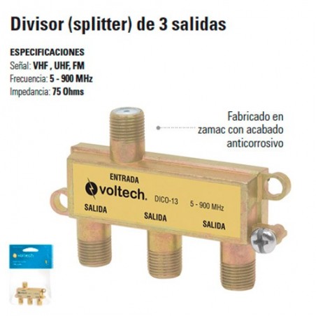 Divisor de 3 Salidas 