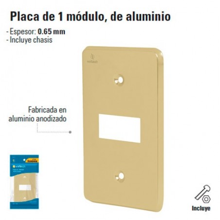 Placa de 1 Modulo de Aluminio 