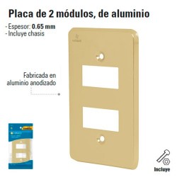 Placa de 2 Modulos de Aluminio