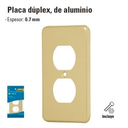 Placa Duplex de Aluminio 