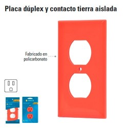 Placa Duplex para Contacto Tierra Aislada