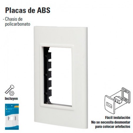 Placa de 3 Modulos de ABS