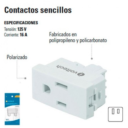 Contacto Sencillo 2 Polos + Tierra