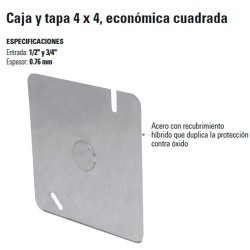 Tapa 4 x 4 Economica cuadrada 