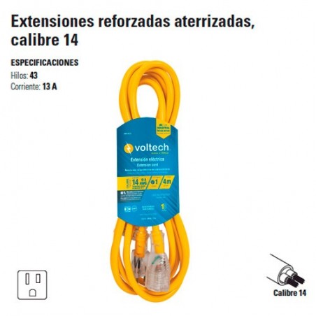 Extencion Reforzada Aterrizada Calibre 14