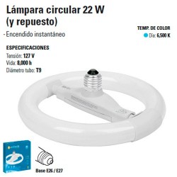 Foco Ahorrador Circular 22 W