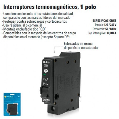 Interruptor Termomagnetico 1 Polo