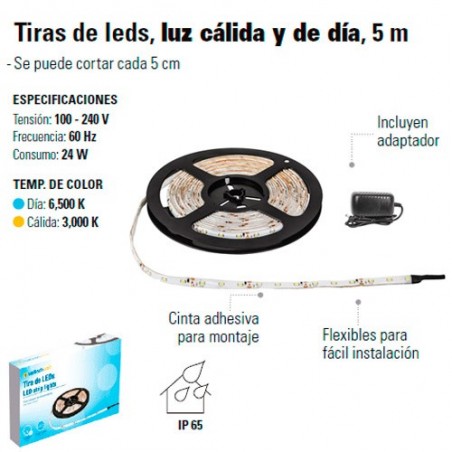 Tiras de Leds Luz Calida