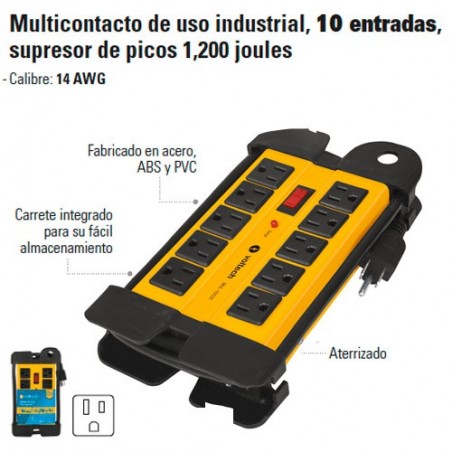 Multicontacto de Uso Industrial 10 Entradas