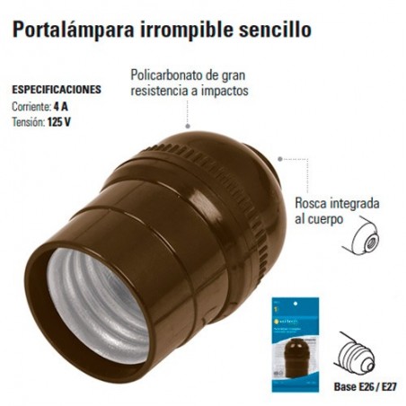 Portalampara Irrompible Sencillo