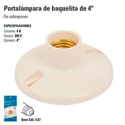 Portalampara de Baquelita de 4"