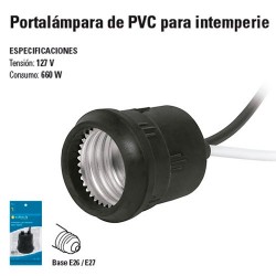 Portalampara de PVC para Intemperie