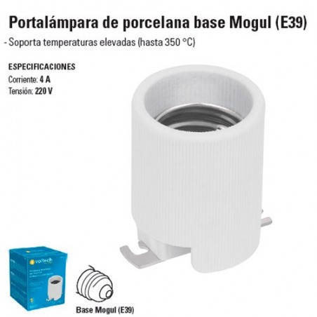 Portalampara de Porcelana Base Tipo Mogul (E39)