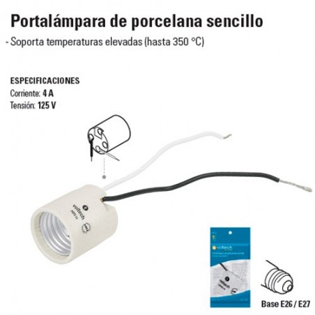 Portalampara de Porcelana Sencillo