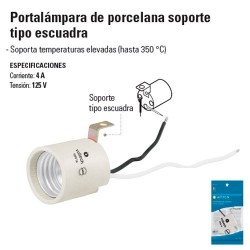 Portalampara de Porcelana Soporte tipo Escuadra