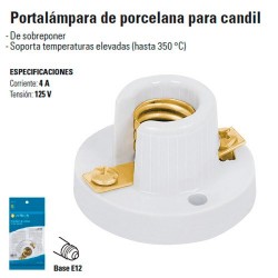 Portalampara de Porcelana para Candil