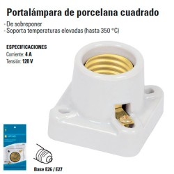 Portalampara de Porcelana Cuadrado